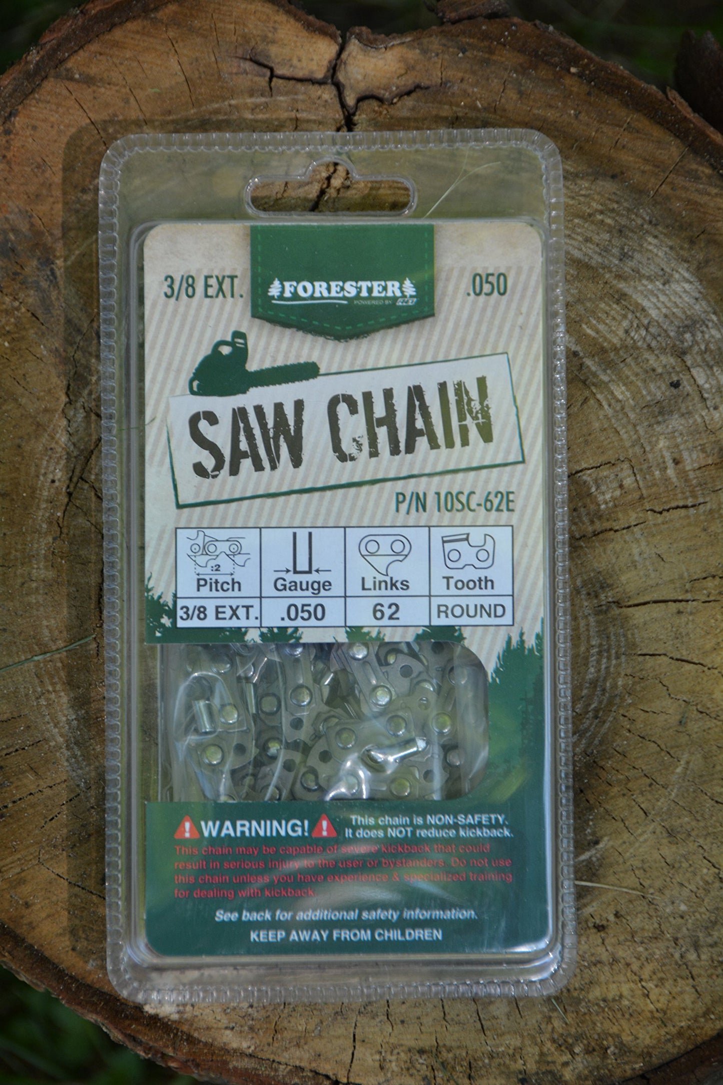 FORESTER Chainsaw Chain 10SC-62E, 18 inch Saw Chain, 62 Drive Links
