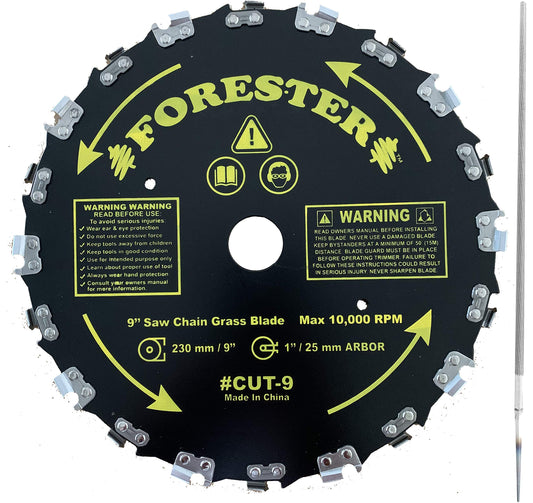 FORESTER Brush Cutter Blades and File Set - Trimmer Chainsaw Tooth Saw Blade ...