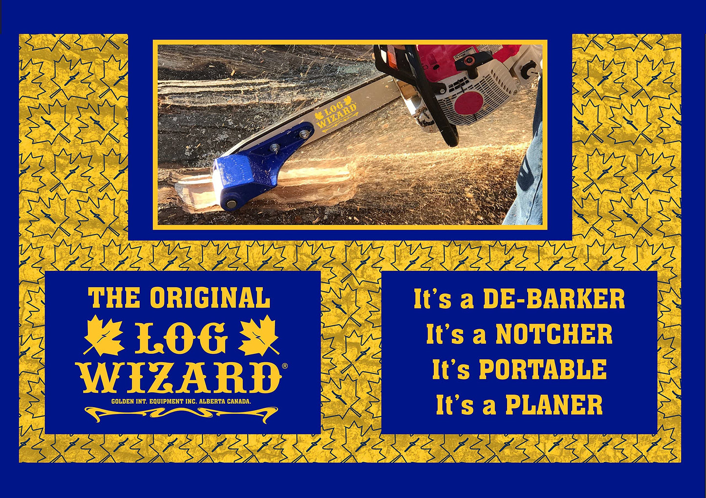The Original Log Wizard Debarking Tool - Chainsaw De-Barker Multisaw Attachment