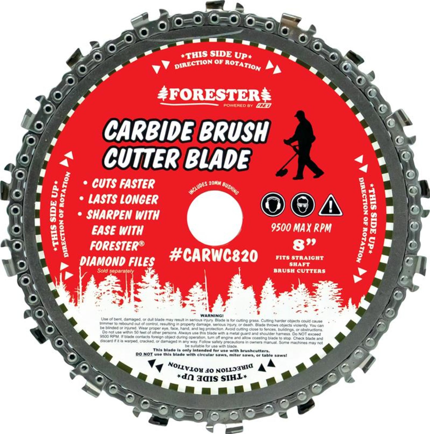 CARWC820 Carbide Tipped Brush Cutter Blade