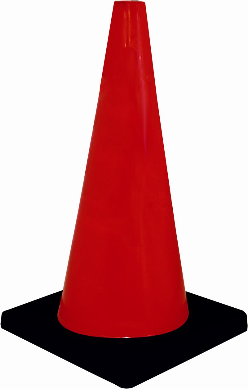 28" Orange Safety Cone with Black Base